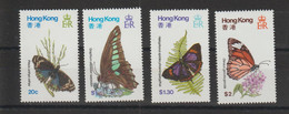 Hong Kong 1979 Papillons 347-50, 4 Val ** MNH - Unused Stamps