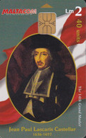 TARJETA DE MALTA DE JEAN PAUL LASCARIS CASTELLAR (GRAND MASTER) - Malta