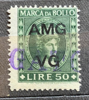 TRIESTE A - AMG VG - MARCA DA BOLLO L.50 - Fiscale Zegels