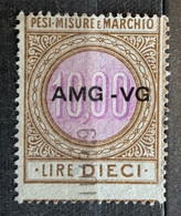 TRIESTE A - AMG VG - MARCA DA BOLLO  Per Pesi Misure E Marchio  Lire 10 - Steuermarken