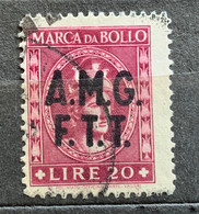 TRIESTE A - AMG FTT  - MARCA DA BOLLO  TASSA FISSA L.20 - Fiscale Zegels