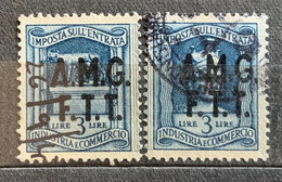 TRIESTE A - AMG FTT  - MARCA DA BOLLO  IMP. ENTRATA L.3 Le Due Parti - Revenue Stamps