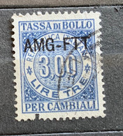 TRIESTE A - AMG FTT  -  MARCHE PER CAMBIALI  L. 3 - Revenue Stamps