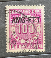 TRIESTE A - AMG FTT  -  MARCHE PER CAMBIALI  L. 100 - Revenue Stamps