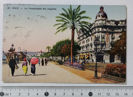 I122187 Cartolina Francia - Nice - La Promenade Des Anglais - VG 1924 - Parcs Et Jardins