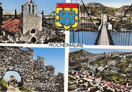 ARDECHE  07  ROCHEMAURE - QUATRE VUES - BLASON - Rochemaure