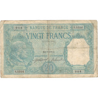 France, 20 Francs, Bayard, 1918, S.5316 984, TB, Fayette:11.3, KM:74 - 20 F 1916-1919 ''Bayard''