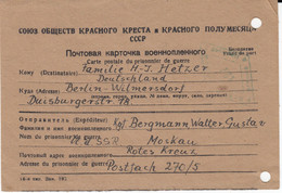 Russia (Germany) Prisoner Of War Red Cross Postcard 1946 #V74 - Covers & Documents