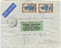 1940 SOUDAN FRANCAIS LETTRE PAR AVION POUR LA FRANCE OBLITEREE GAO AVION 2 FRV 40 AVEC CACHET D'ARRIVEE - Covers & Documents