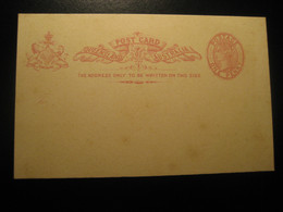 1 Penny QUEENSLAND Post Card AUSTRALIA Light Colour + No Lines Postal Stationery Card - Lettres & Documents