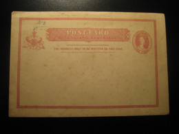 1 Penny QUEENSLAND Post Card AUSTRALIA Postal Stationery Card - Storia Postale