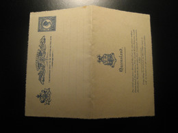 2 Pence QUEENSLAND Trimmed Letter Card AUSTRALIA New Guinea New Zealand Fiji Postal Stationery Card - Storia Postale