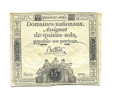 Assignat 15 Sols Série 929 - Assignate