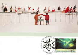 Australian Antarctic Territory 1991 Treaty,antarctic Treaty,maximum Card - Maximumkarten