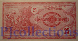 MACEDONIA 25 DENAR 1992 PICK 2a UNC - Noord-Macedonië