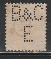SUISSE 1306 // YVERT 64 (PERFORÉ: B&CE) // 1892-99 - Perfins