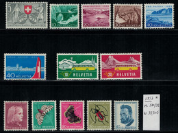 Suisse Schweiz 1953 * MH - Mi 2019 X 20% - Nr. 580 / 592 - Andere & Zonder Classificatie