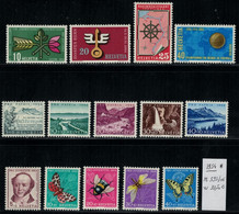 Suisse Schweiz 1954 * MH - Mi 2019 X 20% - Nr. 593 / 606 - Autres & Non Classés