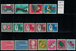 Suisse Schweiz 1957 * MH - Mi 2019 X 20% - Nr. 637 / 652 - Other & Unclassified