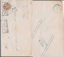 Preußen Ganzsache U 28 A Ra3 Berlin PE 1 N Loga B Leer Ostfriesland Landpost Rs Bahnpost 1853 - Entiers Postaux