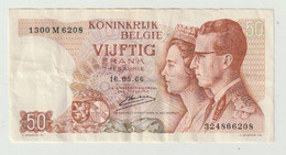 Used Banknote Belgie-belgique 50 Frank 1966 - Autres & Non Classés