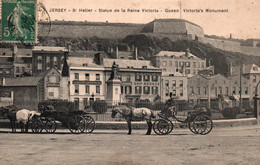 Ile De Jersey - St Saint Hélier - Statue De La Reine Victoria (Queen Victoria's Monument) Attelage - Carte N° 4 - Plemont