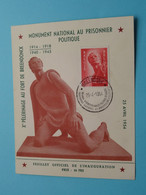 Monument NATIONAL Au PRISONNIER POLITIQUE - Xe Pélerinage Au Fort De BREENDONCK 1954 ( Voir Scans ) FDC + 3 Timbres ! - 1951-1960