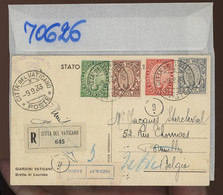 40-43 Série Ø. Cote 75,-€. Belle Qualité. Carte Postale Recommandée Vers Belgique - Briefe U. Dokumente