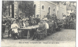 37   FETE  DE  POILLE  27  SEPTEMBRE  1908  BANQUET  SERVI  PAR  LE  BUFFET - Sonstige & Ohne Zuordnung