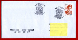 2008 - René AUTIN Du Commando Kieffer à Débarqué à Ouistreham Le 6 Juin 1944 + Griffe Position Port De Ouistreham - Cartas & Documentos