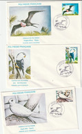 Polynésie 1980 FDC Yvert Série 156 à 158 - Oiseaux - Covers & Documents