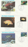 Polynésie 1981 FDC Yvert Série 160 à 162 - Faune Marine - Poissons - Covers & Documents