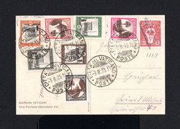 901-VATICANO-OLD POSTCARD VATICANO To GERMANY.1935.WWII.CARTE POSTALE.Postkarte. - Covers & Documents
