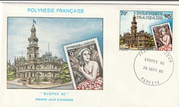Polynésie 1980 FDC Yvert PA 155 Exposition Philatélique Sidney - Covers & Documents