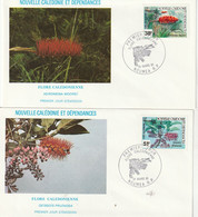 NOUVELLE CALEDONIE 1981 FDC Yvert PA 210 Et 211 - Flore - Briefe U. Dokumente