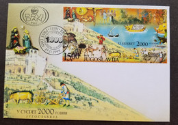 Yugoslavia Turn Of The Millennium 1999 2000 Christ Boat Camel Skeleton Ox Agricultural (FDC) *see Scan - Lettres & Documents