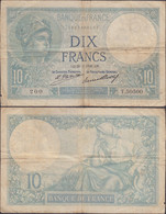 FRANCE - 10 Francs 1928 P# 73d Europe Banknote - Edelweiss Coins - 10 F 1916-1942 ''Minerve''