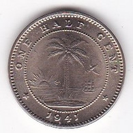 Liberia, 1/2 Cent 1941 Elephant. En Cupro Nickel, KM# 10a, UNC, Neuve - Liberia