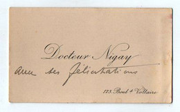 VP20.667 - CDV - Carte De Visite - Mr Le Docteur NIGAY à PARIS - Visitenkarten