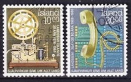 1986. Iceland. Telephones. Used. Mi. Nr. 658-59 - Oblitérés