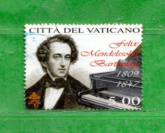 VATICANO ° - 2009 - Felix Mendelssohn , Unif. 1522.  Usati. - Usados