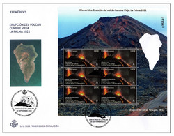 Spain 2022 (G13) La Palma Cumbre Vieja Volcanoes Vulkane Volcans - FDC - Covers & Documents