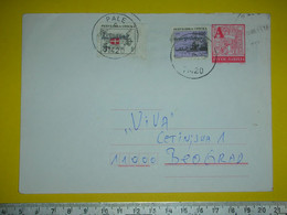 R,Yugoslavia Stationery Cover,Bosnia,Republika Srpska Provisorium Letter,Pale Postal Seal,civil War RS Overprint Stamps - Brieven En Documenten