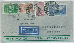 27419 - BRAZIL -  POSTAL HISTORY - AIRMAIL COVER To SWEDEN 1934 - Sonstige & Ohne Zuordnung