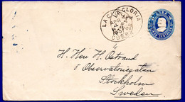 1098.CUBA.1901 5 C. STATIONERY, LA GLORIA TO SWEDEN,VERY SCARCE,SMALL TEAR AT RIGHT. - Brieven En Documenten