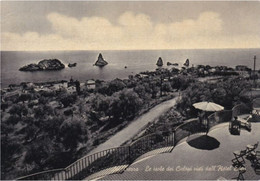 ACI TREZZA - DINTORNI DI ACIREALE E CATANIA - LE ISOLE DEI CICLOPI VISTE DALL' HOTEL EDEN - 1957 - Acireale