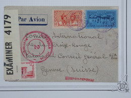 BG1 MARTINIQUE BELLE LETTRE RARE CENSUREE VICHY 1941 FORT DE FRANCE A GENEVE SUISSE +AFF. INTERESSANT - Storia Postale