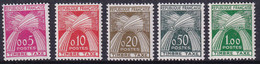 FRANCE  TAXES N°90 /94 Nouveaux Francs 5 Valeurs Qualité:** Cote:90 - 1960-.... Postfris