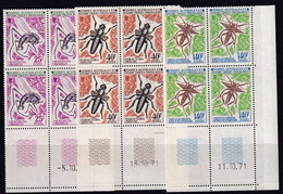 TERRES AUSTRALES  COINS DATES N°40 /42 Insectes 3 Valeurs  Qualité:** Cote:152 - Used Stamps