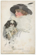 916 - A Study In Contentment - Jeune Dame Et Chien - Fisher, Harrison